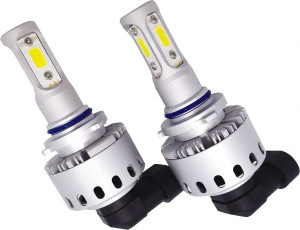 PRO-SOURCE 5,000 Lumens, 12-24 VDC, 9005 LED Headlights (Pair) 6500K Cool White Color Scale, 45 Low/High Watt, 30,000 to 50,000 Average Life Hours CED6232-MSC - 38195194