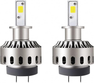 PRO-SOURCE 5,000 Lumens, 12-24 VDC, H3 LED Headlights (Pair) 6500K Cool White Color Scale, 30 Low/High Watt, 30,000 to 50,000 Average Life Hours CED6236-MSC - 38192977