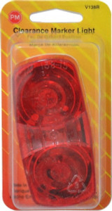 Peterson Manufacturing 4" Long x 2" Wide, Red Lens & Reflector Plastic, 12 Volt V138R - 06884621