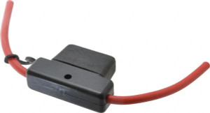 Ferraz Shawmut 60 Amp AF3 Black Automotive Fuse Holder 32 Volt, Red #6 Wire AF3H60C - 03773496