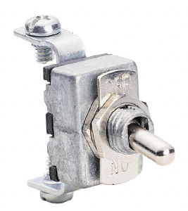Gardner Bender 2 Position, 12 Volt, 20 Amp, Brass Toggle Switch On Off Sequence, 1 Switch, Black 45100 - 03272986
