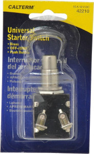 Gardner Bender 12 Volt, 15 Amp, UniVoltersal Starter Switch Momentary On Sequence, 1 Switch, Gold/Silver 42210 - 03272887