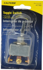 Gardner Bender 3 Position, 12 Volt, 35 Amp, 1/2 Hole Diam, Heavy Duty Toggle Switch On Off On Sequence, 1 Switch, Chrome/Black 41780 - 03272788