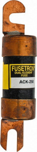 Bussmann 250 Amp Time Delay Fast-Acting Forklift & Truck Fuse 80VAC, 80VDC, 4.71" Long x 1" Wide, Littelfuse CCK250, Bussman ACK-250, Ferraz Shawmut ACK250 ACK-250 - 74975889