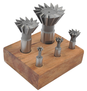 Precise 5 Piece 3/8" to 1-7/8" Dovetail Cutter Set - 2006-0205