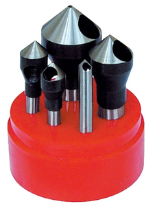 Precise 5 Piece 82 Degree Zero-Flute Countersink & Deburring Tools Set - 2001-0006