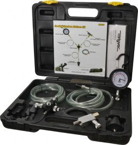 Lincoln Automotive Cooling System AirEvac Kit Use for For Most Automobiles, Domestic & Foreign, Includes Vacuum Gauge, Venturi Vacuum, Valve Coupler, Universal Cooling System Adapter, Hoses, Case, Manual, 7 Pieces MV4535 - 79506267
