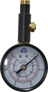 Coilhose Pneumatics 0 to 100 psi Dial Straight Tire Pressure Gauge Closed Check A530 - 00576835