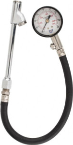 Coilhose Pneumatics 0 to 160 psi Dial Straight Dual Tire Pressure Gauge Closed Check, 12 ft. Hose Length A539 - 00576876