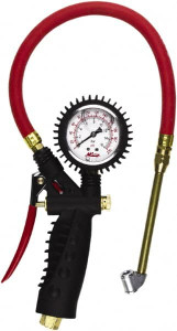 Milton Industries 0 to 230 psi Dial Dual Head Tire Pressure Gauge 15 ft. Hose Length S-576A - 38254264
