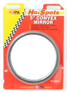 Value Collection Automotive Full Size Convex Round Mirror with L Bracket Black, 5" Mirror Diam 48500 - 04464939