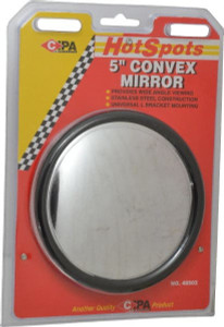 Value Collection Automotive Full Size Convex Round Mirror with L Bracket Stainless Steel, 5" Mirror Diam 48502 - 04464947