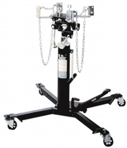 Omega Lift 1,000 Lb Capacity Pedestal Transmission Jack 39-1/2 to 72-1/2" High, 38" Chassis Width x 38" Chassis Length 41000C - 09050980