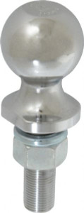 Reese 1-7/8" Diam, 2-3/8" Shank Length, Hitch Ball 3/4" Shank Diam, 2,000 Lb Capacity, Chrome Finish 63812 - 56427537