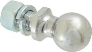 Reese 2" Diam, 2" Shank Length, Hitch Ball 1" Shank Diam, 6,000 Lb Capacity, Chrome Finish 63845 - 56427610
