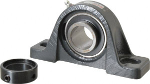 Browning VPLE-219 1-3/16" ID, 6-3/16" OAL x 3-5/32" OAH Pillow Block 2,567 Lb Static Cap, 4,381 Lb Dyn Cap, 4-5/8" Btw Mnt Hole Ctrs, 1-9/16" Base-to-Ctr Ht, Cast Iron VPLE-219 - 85365484