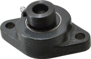 Browning VF2E-210 5/8" ID, 3-7/8" OAL x 2-3/8" OAH 2-Bolt Flange 1,444 Lb Static Cap, 2,611 Lb Dyn Cap, 3" Btw Mnt Hole Ctrs, Cast Iron VF2E-210 - 85365633