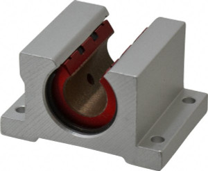 Pacific Bearing 1/2" ID, 2" OAW x 1.688" OAL x 1-5/8" OAH Open Pillow Block 975 Lb Static Cap, 1.688" Btw Mnt Hole Ctrs, 0.687" Base-to-Ctr Ht, Aluminum PN08C - 75357475