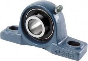 TRITAN 2" ID, 8.1102" OAL x 4.4488" OAH Pillow Block 5,216 Lb Static Cap, 7,868 Lb Dyn Cap, 6.26" Btw Mnt Hole Ctrs, 2-1/4" Base-to-Ctr Ht, Cast Iron/Steel UCP210-32 - 92648161