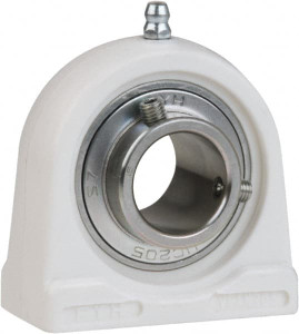 Value Collection 1" ID, 2-25/32" OAL x 2-25/32" OAH Tapped Base 1,764 Lb Static Cap, 3,147 Lb Dyn Cap, 2" Btw Mnt Hole Ctrs, 1-7/16" Base-to-Ctr Ht, Thermoplastic UCPAN20516S7PL - 69972982