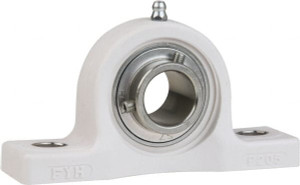 Value Collection 1" ID, 5-17/32" OAL x 2-25/32" OAH Pillow Block 1,764 Lb Static Cap, 3,147 Lb Dyn Cap, 4-1/8" Btw Mnt Hole Ctrs, 1-7/16" Base-to-Ctr Ht, Thermoplastic UCP20516S7PL - 81648446