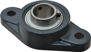 Value Collection 1" ID, 2-11/16" OAW x 5-1/8" OAL x 2-11/16" OAH 2-Bolt High Temperature Flange Bearing 1,740 Lb Static Cap, 3,100 Lb Dyn Cap, 3.891" Btw Mnt Hole Ctrs, 5/8" Base-to-Ctr Ht, Cast Iron UCFL205-16HT - 05550660
