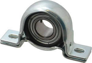 Value Collection 1" ID, 4.5937" OAL x 2-5/8" OAH Pillow Block 1,740 Lb Static Cap, 3,100 Lb Dyn Cap, 3-3/4" Btw Mnt Hole Ctrs, 1-5/16" Base-to-Ctr Ht, Stamped Steel Rubber Mount RPB16S - 35432178