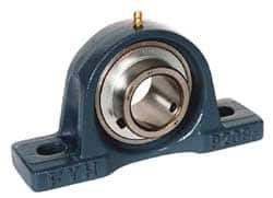 Value Collection 1-1/2" ID, 3-27/32" OAW x 7-1/4" OAL x 3-27/32" OAH High Temperature Ball Bearing Pillow Block 4,000 Lb Static Cap, 6,400 Lb Dyn Cap, 5.406" Btw Mnt Hole Ctrs, 1-15/16" Base-to-Ctr Ht, Cast Iron UCP208-24HT - 05702220