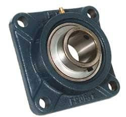 Value Collection 1/2" ID, 3-3/8" OAW x 3-3/8" OAL x 3-3/8" OAH 4-Bolt High Temperature Flange Bearing 1,650 Lb Static Cap, 2,830 Lb Dyn Cap, 2-1/2" Btw Mnt Hole Ctrs, 19/32" Base-to-Ctr Ht, Cast Iron UCF201-8HT - 05550959