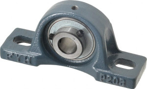 Value Collection 5/8" ID, 2-3/8" OAW x 5" OAL x 2-3/8" OAH High Temperature Ball Bearing Pillow Block 1,650 Lb Static Cap, 2,830 Lb Dyn Cap, 3-3/4" Btw Mnt Hole Ctrs, 1-3/16" Base-to-Ctr Ht, Cast Iron UCP202-10HT - 05600853