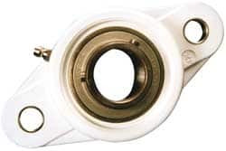 Value Collection 1-1/4" ID, 1-3/4" OAL x 6-11/32" OAH 2-Bolt Flange Mounted Bearing 3,462 Lb Static Cap, 5,777 Lb Dyn Cap, 5-1/8" Btw Mnt Hole Ctrs, SS Thermoplastic UCFLPL207-20SS - 05550785