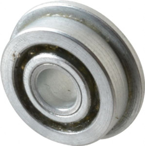Value Collection 1/4" Bore Diam, 3/4" OD, Open Unground Full Complement Radial Ball Bearing With Flange, 1 Row, Round Bore, 287 Lb Dynamic Capacity 31405-01 - 01377126