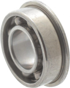 Value Collection 3/16" Bore Diam, 1/2" OD, Open Miniature Radial Ball Bearing 5/32" Wide, With Flange, 1 Row, Round Bore, 108 Lb Static Capacity, 293 Lb Dynamic Capacity SFR3 - 35380716