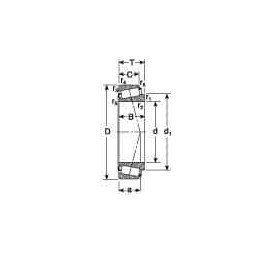 SKF 30mm Bore Diam, 72mm OD, 20.75mm Wide, Tapered Roller Bearing 47,300 N Dynamic Load Capacity, 50,000 N Static Load Capacity 31306 - 43337021
