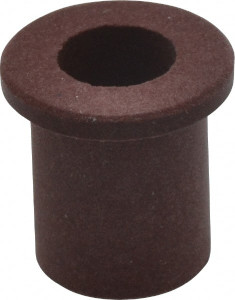 Bunting Bearings 1/4" Inside x 3/8" Outside Diam, PTFE Sleeve Bearing 1/2" Flange Outside Diam, 1/16" Flange Thickness, 1/2" OAL BJ4F040604 - 35400803