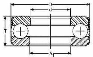 INA Bearing 1-15/16" ID x 3.219" OD x 0.813" Thick Steel Thrust Ball Bearing 27,500 Lb Static Load Capacity, 10,800 Max Pressure x Velocity D24 - 03380235 INA Bearing 1-15/16" ID x 3.219" OD x 0.813" Thick Steel Thrust Ball Bearing 27,500 Lb Static Load Capacity, 10,800 Max Pressure x Velocity D24 - 03380235