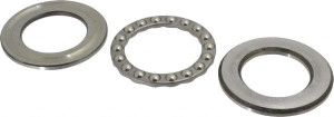 INA Bearing 2" ID x 3.344" OD x 0.812" Thick Steel Thrust Ball Bearing 22,600 Lb Static Load Capacity, 9,200 Max Pressure x Velocity GT25 - 03380805