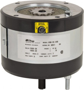 Dings Co. Dynamics Group 115/230 Volts at 60 Hertz, 3 Ft./Lb. Torque Disc Brake 56C Frame, 5/8" Hub Bore, NEMA 2 Enclosure 61003-551-X1DD - 36683738