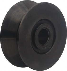 Accurate Bushing Co. 20mm Bore, 90mm Roller Diam x 38mm Width, Carbon Steel V-Grooved Yoke Roller 48,400 N Dynamic Load Capacity, 40mm Overall Width MVYR-62 - 62897277