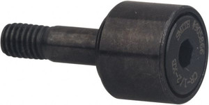 Accurate Bushing Co. 1" Roller Diam x 5/8" Width, 7/16" Stud Diam x 1" Length, Sealed Self Lubricating Stud Cam Follower with Nonmetallic Bushing and Hex Carbon Steel, 1/2" Thread Length, 7/16-20 Thread, 1-5/8" OAL BCR-1-XB - 62902200