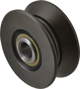 Osborn 3-3/4" Roller Diam x 1-9/16" Width, V Grooved Yoke Roller Steel, 7,630 Lb Dynamic Cap 0009665500 - 07380488
