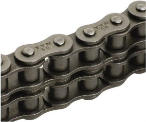 TRITAN 3/4" Pitch, ANSI 60-2, Double Strand Roller Chain Chain No. 60-2, 14,298 Lb. Capacity, 10 Ft. Long, 15/32" Roller Diam, 0.495" Roller Width 60-2R 10FT - 35310036 TRITAN 3/4" Pitch, ANSI 60-2, Double Strand Roller Chain Chain No. 60-2, 14,298 Lb. Capacity, 10 Ft. Long, 15/32" Roller Diam, 0.495" Roller Width 60-2R 10FT - 35310036