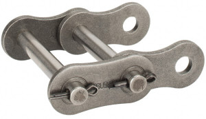 U.S. Tsubaki 1" Pitch, ANSI 80-2, Cottered Roller Chain Connecting Link Carbon Steel, For Use with Double Strand Chain 80-2CL - 92463363