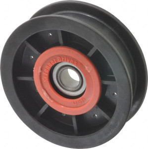 Fenner Drives 1/2 Inside x 3-1/2" Outside Diam, 0.77" Wide Pulley Slot, Glass Reinforced Nylon Idler Pulley For Use with Flat Belts, 5/8" Wide FA3501RB0002 - 35428648
