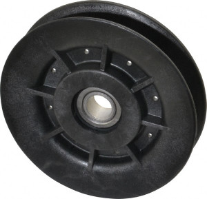 Fenner Drives 1/2 Inside x 4" Outside Diam, 0.64" Wide Pulley Slot, Glass Reinforced Nylon Idler Pulley 5L/B Belt Section, For Use with V-Belts VA4002RB0002 - 35428374