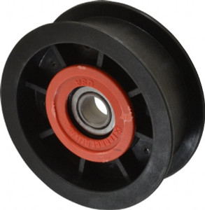 Fenner Drives 1/2 Inside x 3-1/2" Outside Diam, 1" Wide Pulley Slot, Glass Reinforced Nylon Idler Pulley For Use with Flat Belts, 13/16" Wide FA3502RB0002 - 35428655