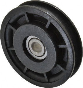Fenner Drives 3/8 Inside x 3.05" Outside Diam, 0.4" Wide Pulley Slot, Glass Reinforced Nylon Idler Pulley 3/8" Belt Size Diam, For Use with Round Belts RA3001RB0001 - 35428754