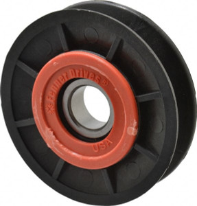 Fenner Drives 17 Inside x 3" Outside Diam, 1/2" Wide Pulley Slot, Glass Reinforced Nylon Idler Pulley 4L/A Belt Section, For Use with V-Belts VA3001 - 35428200