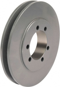 TB Woods 1 Groove, 1/2 to 1-15/16 Bore Diam, 7.15" Outside Diam, QD Bushed V Belt Sheave 6.4 A Diam Belt Pitch 681B - 82246539
