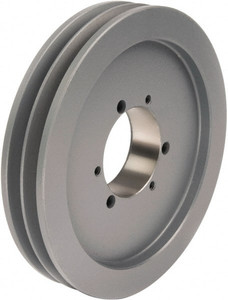 TB Woods 2 Groove, 1/2 to 1-5/8 Bore Diam, 6" Outside Diam, QD Bushed V Belt Sheave 6.00 3V Diam Belt Pitch 3V602 - 55519292